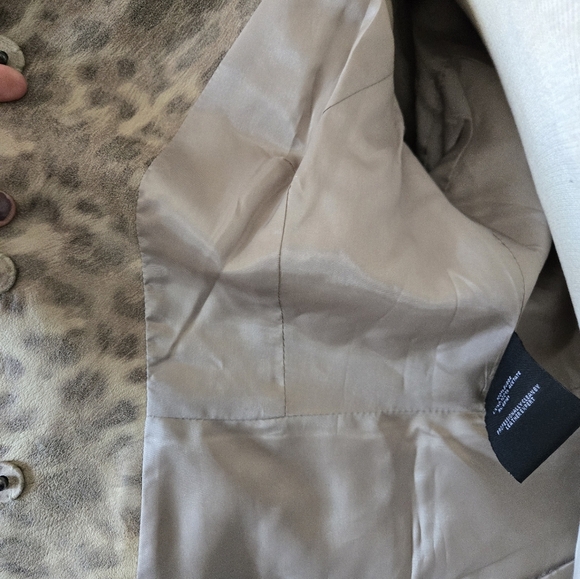 Carslisle 100% Smooth Suede Leopard Print Women's Jacket. Size 10 - Picture 8 of 12